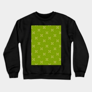 Light Green Plusses on Dark Lime Background - WelshDesignsTP003 Crewneck Sweatshirt